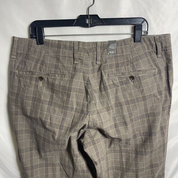 nwt express women's the producer chino size 36x32 5 pocket brown plaid pants - Picture 15 of 16